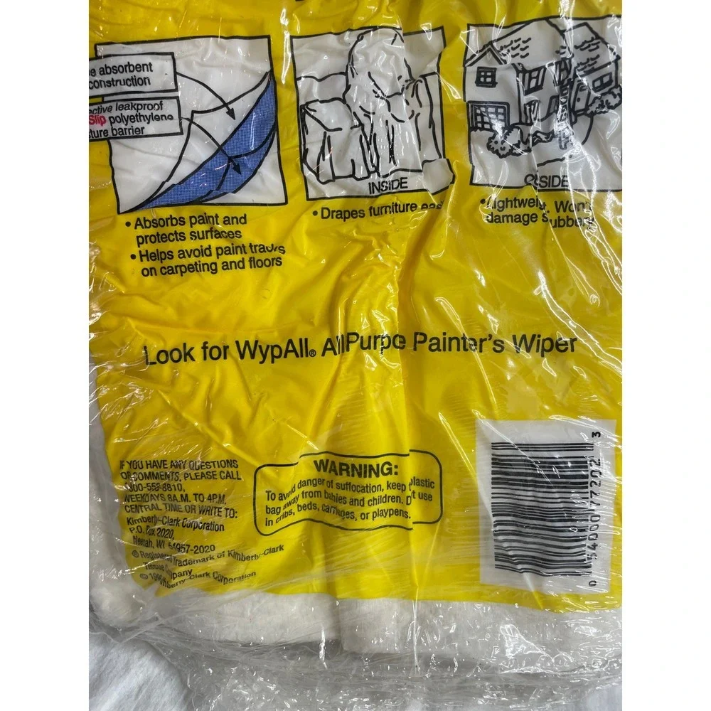Scott Gotcha Covered 4 x 10 Drop Cloth Painter Tool Reusable Non Slip Leakproof